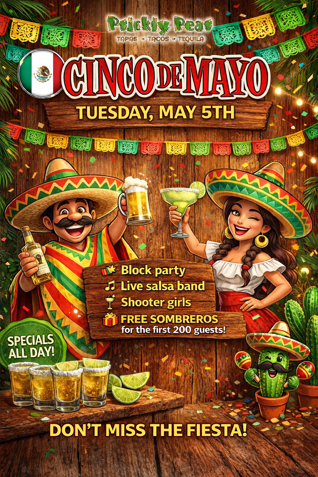 Cinco de Mayo at Prickly Pear - Tuesday May 5th